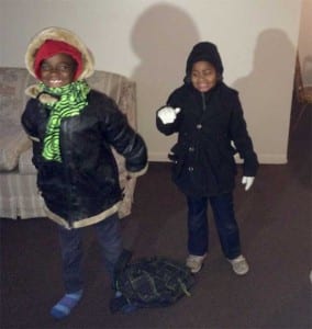 Tyshawn Davis, age 8, and his sister Daeshauna Davis, age 7