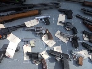 Guns collected at 2017 Gun Buyback event