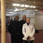 Marcia Nolan from the Cleveland Police Foundation with Community Policing's officers Al Strange and Ed Schulte