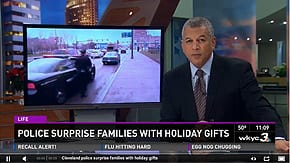 Police surprise families with holiday gifts - video on WKYC 