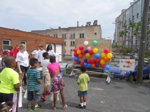 The children really enjoyed the break a balloon game and the opportunity to win a prize.