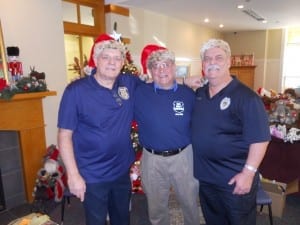 Three of Santa's old retired elves. (Bob Guttu, John Thomas, Jeff Stanczyk)