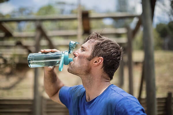 Man drinking water