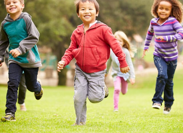 Kids playing in park