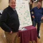 Jim Marincic and Brian Reardon of Cleveland Emerald Society selling sideboards at Night at the Races.