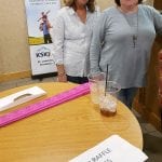 Kathy Mannion and Jean Marincic selling Chinese raffle tickets at Night at the Races.