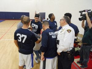 C.P.D. officers get a pep talk from Lt. Montanero & Sgt. Maffo-Judd.