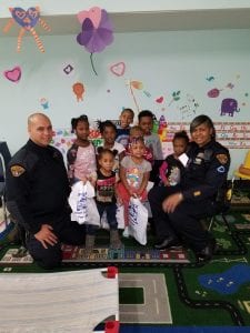 Officers with children