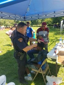 Backpack Outreach Event at Artha Woods Park