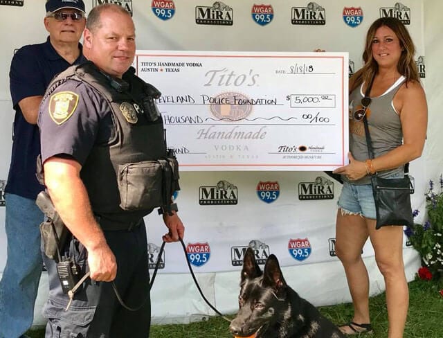 Tito's donation to K-9 program