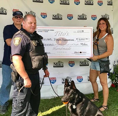 WGAR Donation for K-9 Program