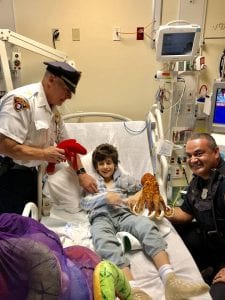 Cops for Kids at visits Metrohealth