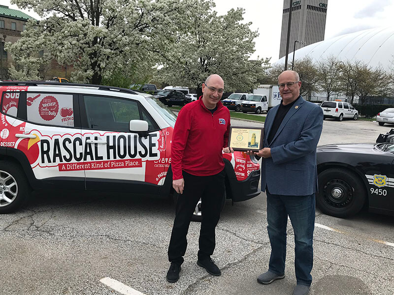 April 2021 Community Partner of the Month Niko Frangos of Rascal House and Executive Director Richard DeChant