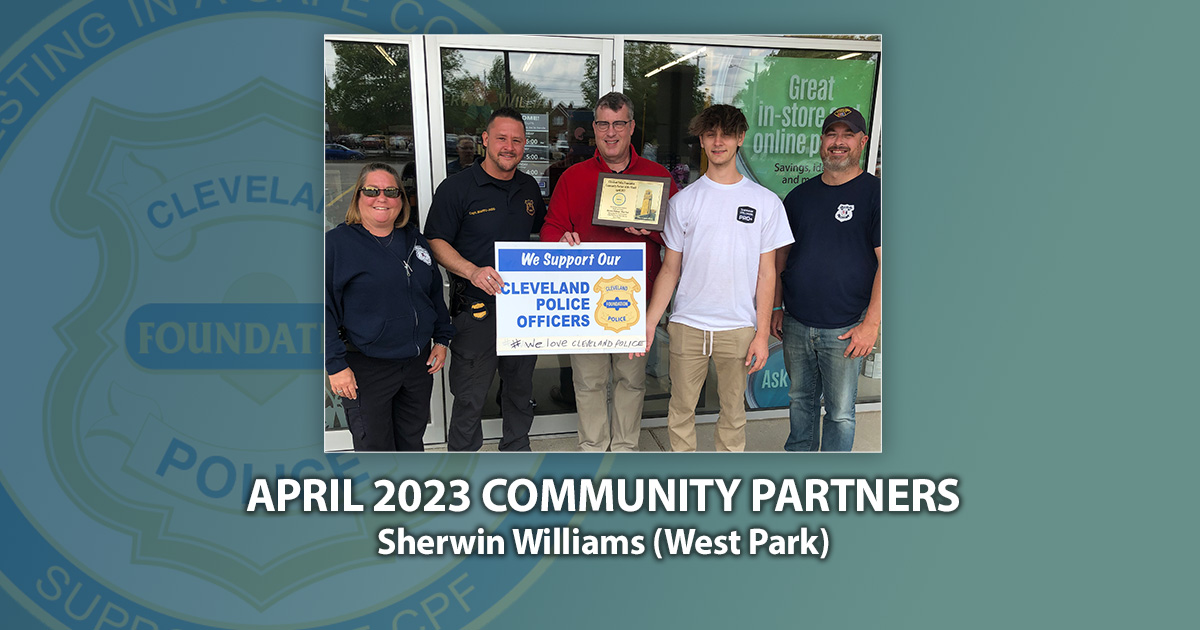 CPF Community Partner of the Month - April 2023 - Sherwin Williams (West Park)